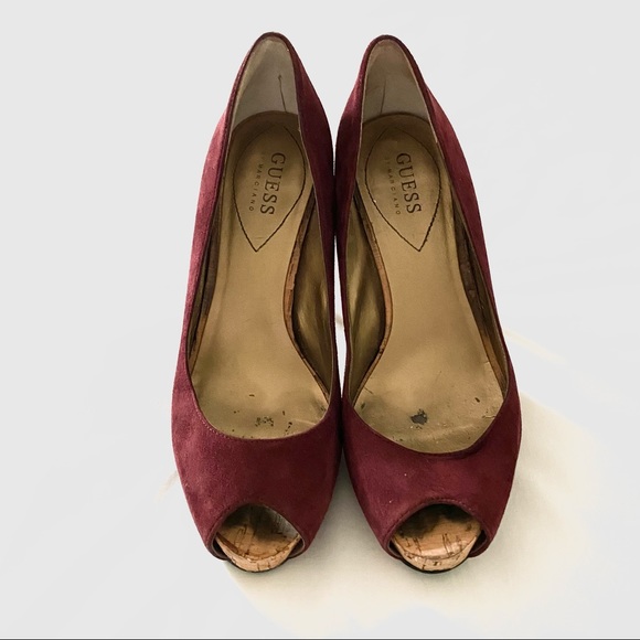 Guess Marciano Suede Peeptoe Heels - Picture 2 of 9